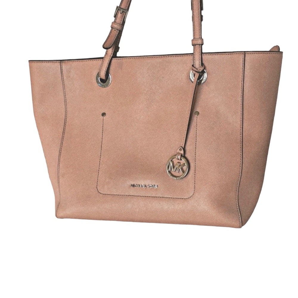 Michael Kors Pastel Pink Tote Laptop Purse&Wallet - Picture 1 of 6